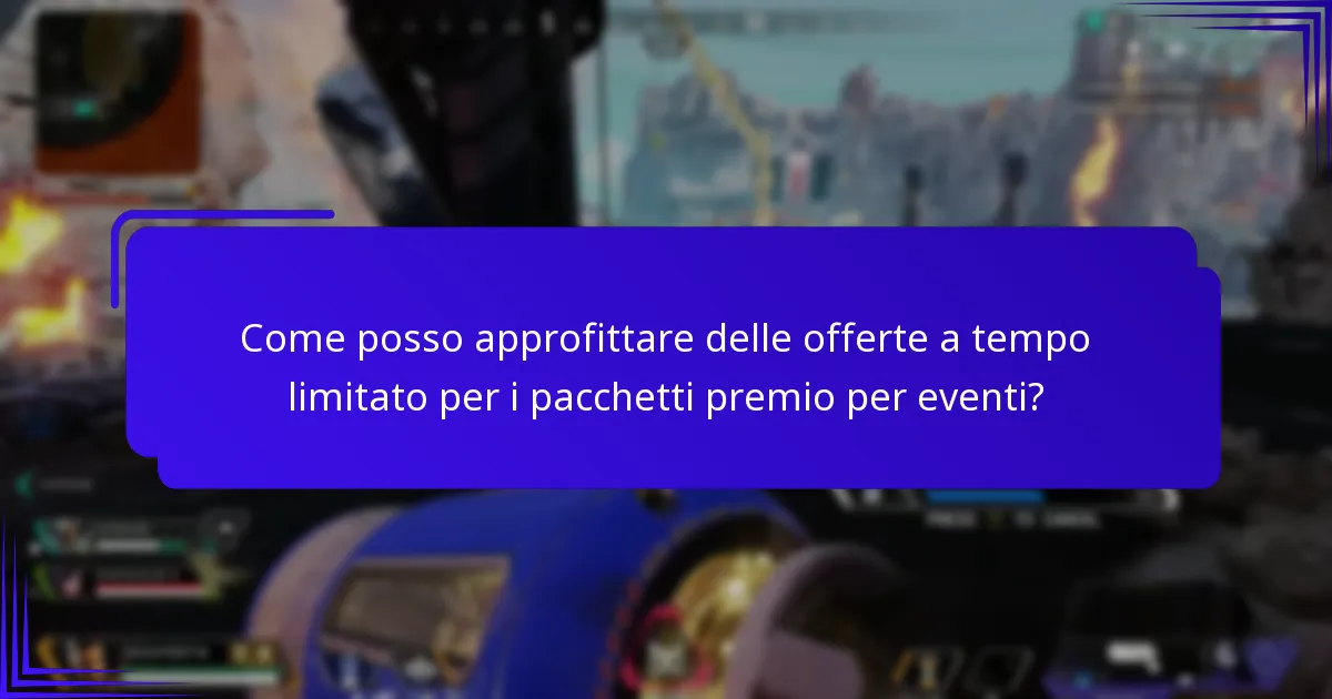 Come posso approfittare delle offerte a tempo limitato per i pacchetti premio per eventi?
