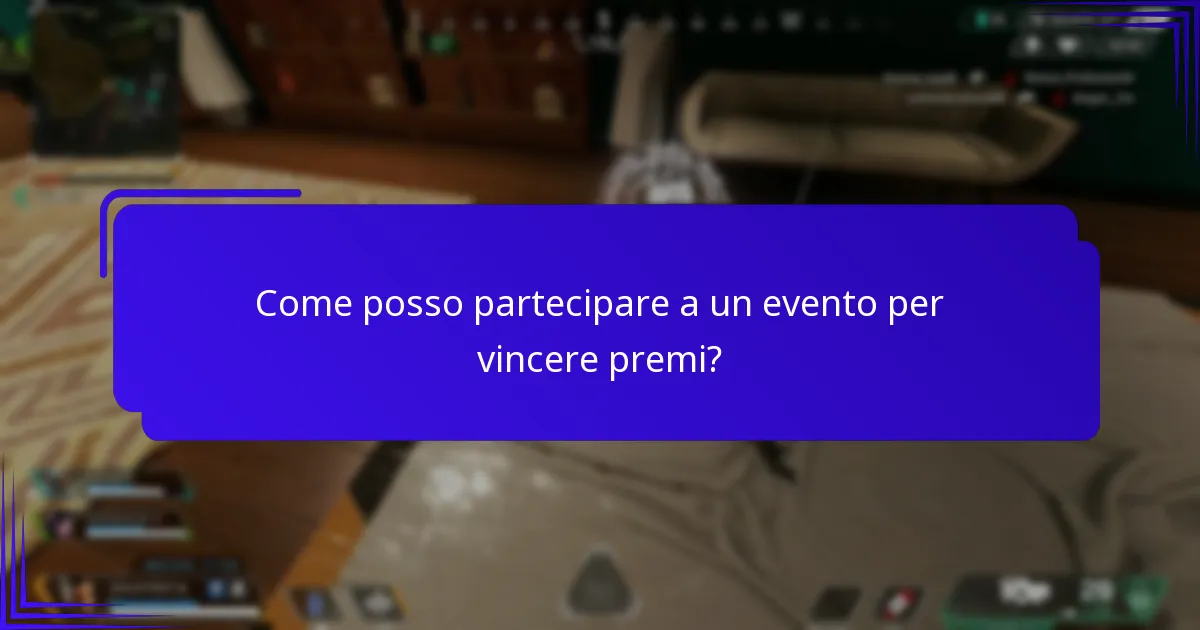 Come posso partecipare a un evento per vincere premi?