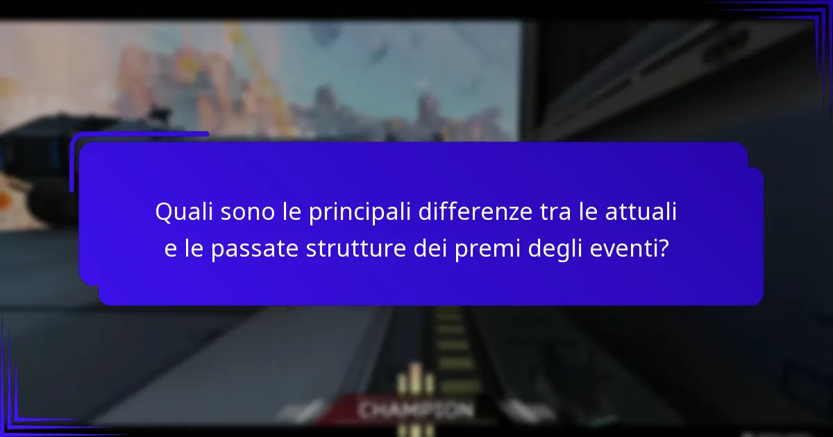 Quali eventi hanno visto i cambiamenti più significativi nelle offerte di premi?
